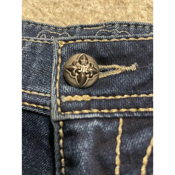 Miss Me Skinny Jeans Womens 26 JP5567G4 Embroidered Pockets Denim Low RIse Y2K - Picture 9 of 15